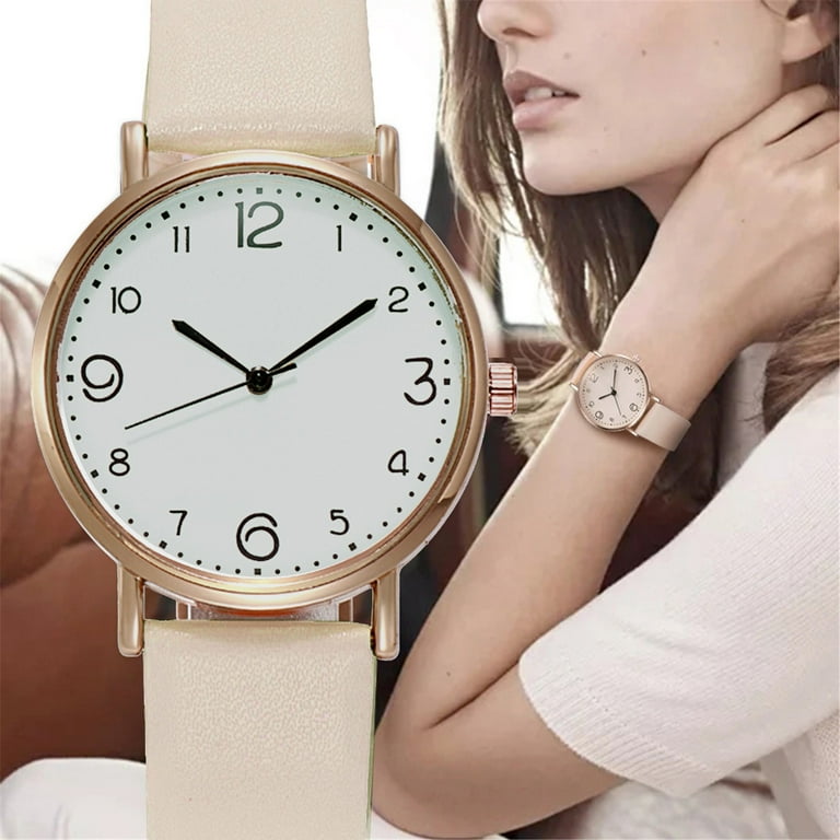 STEADY Women s Watches Quartz Watches Women s Clothing Matching Watches Beige