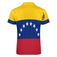 thumbnail image 5 of Venezuela Flag Men Zipper T-shirt Summer Casual Short Sleeve T-shirt Top, 5 of 7