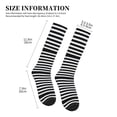 thumbnail image 4 of Rateoe Black And White Stripes Compression Socks for Women and Men 20-30mmHg-Circulation Support Socks Knee High Nurse Pregnant Running Medical and Travel Athletic, 4 of 7