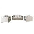 thumbnail image 1 of Eros 3pc Velvet Material Living Room Collection in Silver, 1 of 12