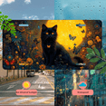 thumbnail image 5 of 1 Pcs 2D Flat License Plate Covers & Frames, Black Cat For Decorative Front, Waterproof For Decoration Aluminum License Plate Covers & Frames Cover For Men Women, 12" X 6", 5 of 7