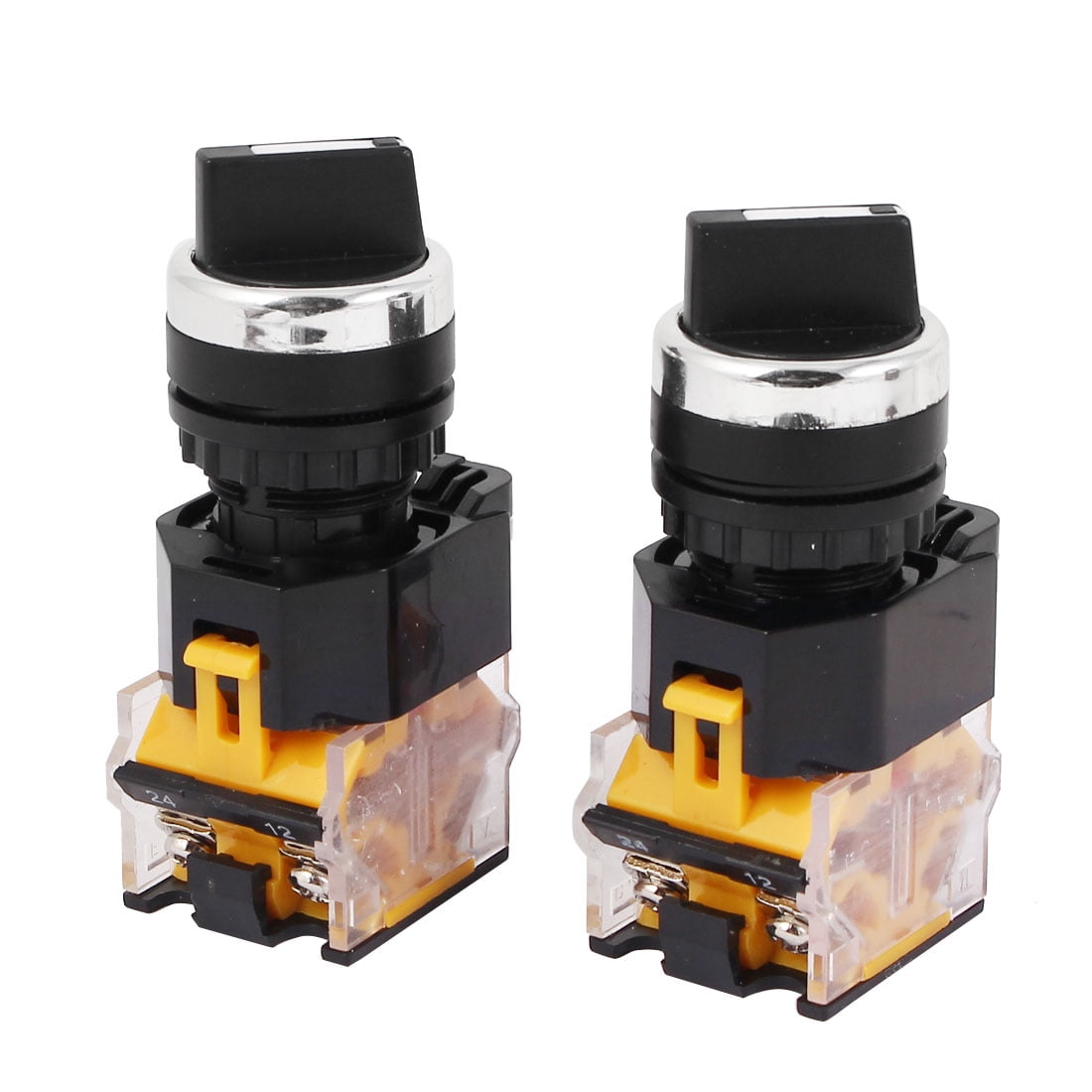 LA38203 400V 10A 2 Position ON/OFF Rotary Selector Switch 2 Pcs
