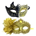 thumbnail image 4 of Juego de 2 máscaras de disfraces perfecl dorado, 4 of 8