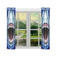 thumbnail image 3 of MKHERT Shark Jaws Window Curtain Kitchen Curtains Window Treatments 26x39 inch,Set of 2, 3 of 3