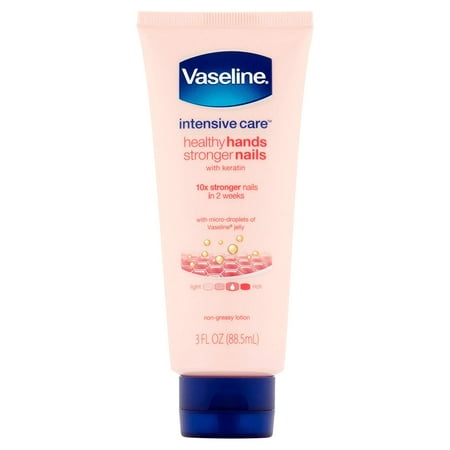 Vaseline Intensive Care Lotion -  Healthy Hands Stronger Nails Hand Lotion, 3 oz (1 (Best Drugstore Hand And Nail Cream)