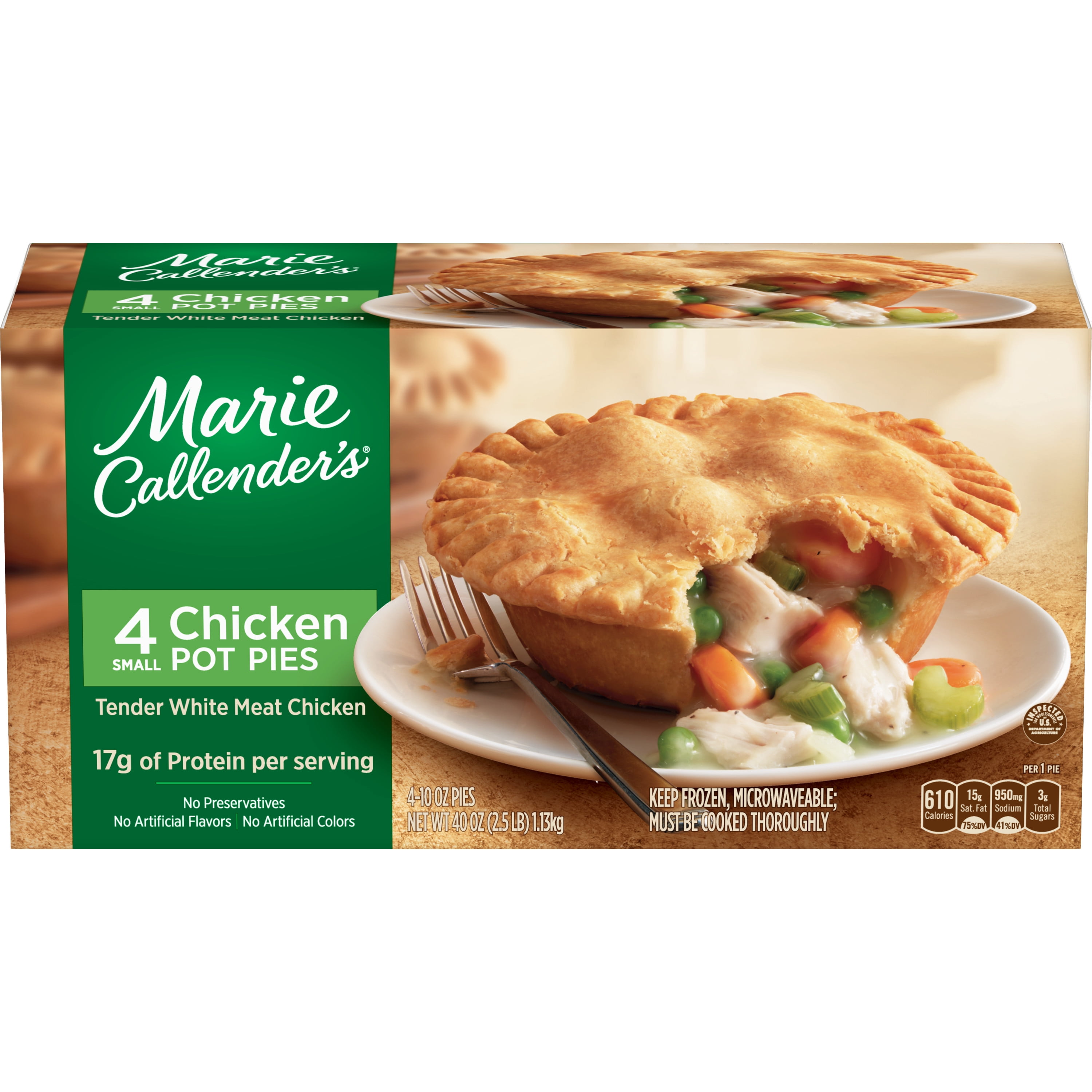 Marie Callender's Frozen Pot Pie Dinner, Chicken, Multi ...