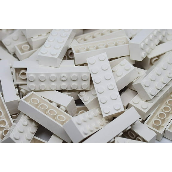 IMEX 2x6 Stud White Interlocking Building Bricks 80 Pack Compatible With All Major Brands
