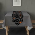 thumbnail image 7 of Dreamtimes Double Sided Halloween Cobweb Long Polyester Table Runner 13 x 90 Inches Spider Cobweb Table Cloth Cover Placemats for Kitchen Dinning Living Holiday Wedding Party Decor, 7 of 7