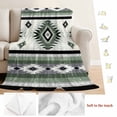 thumbnail image 5 of Sage Green Boho Blanket Soft Cozy Warm Throw Blanket for Couch, Plush Fuzzy Flannel Fleece Blankets for Sofa, Southwestern Ethnic Aztec Retro Geometric Bed Blankets Lightweight Gifts for Men, 30"x40", 5 of 9