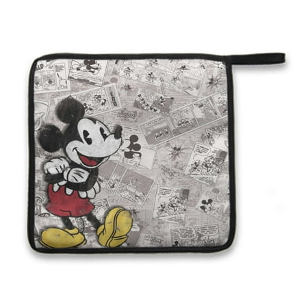 

Mickey Mouse Hot Pads Insulation Pads Heat Resistant Insulation with Ring Grill Microwave Handle Hot Pot 8 x 8