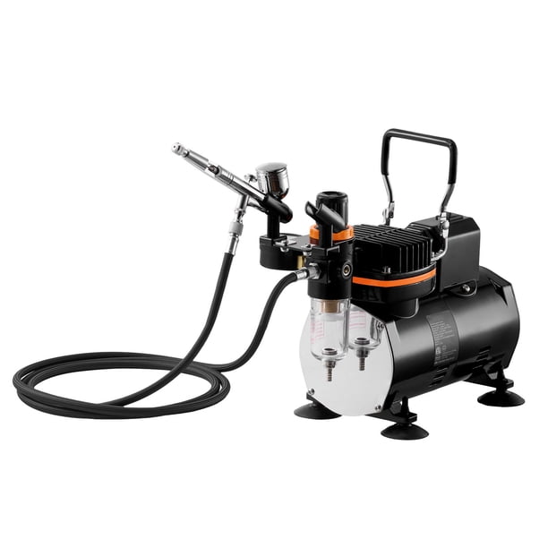 KFFKFF Airbrush Kit, 1/6 HP, Air Brush Kit with Air Compressor, 1