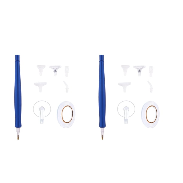 Methold Bolígrafo de diamante con agarre cómodo, eléctrico, doble, reemplazable, ligero, colorido, de precisión, ergonómico, de moda. pinturas Azul