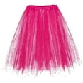 thumbnail image 2 of Vedolay Skirt Women's Boho Tassel Fringe Trim Skirt High Waist Zip Back Asymmetrical Hem Mini Skirts,Hot Pink One Size, 2 of 3