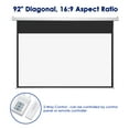 thumbnail image 5 of InstaHibit 92" Motorized Projection Screen with Remote Control 16:9 4K 3D HD Electric Projector Screen Wall Mounted Indoor Outdoor Movie Night, 5 of 12