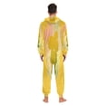 thumbnail image 7 of IAUYY Unisex Adult Onesie Pajamas Ultra-Soft Crystal-Soft Fabric, Halloween Adult Onesie Pajamas Adults,With a Zipper Plus Size Onesie Pajamas, Yellow Silhouettes Embrace Each Other, 7 of 7