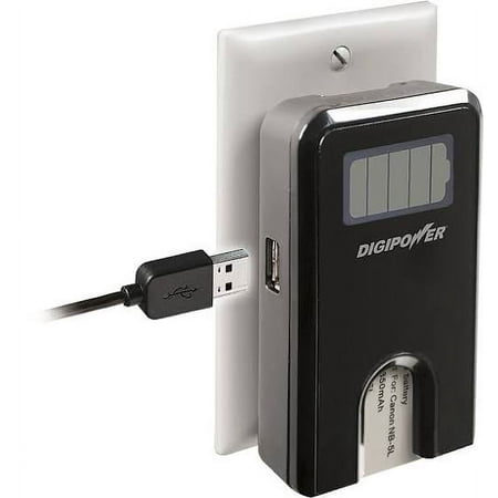 Digipower - RF-TC-55S Travel Charger for most Sony Digital Cameras - Black