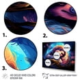 thumbnail image 3 of Designart "Serene Sleep Blue and Purple Sloth" Animals Framed Wall Art Decor - Modern Blue Sloth Living Room Framed Canvas Art, 3 of 6
