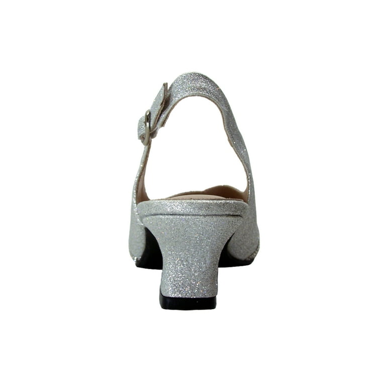Silver dress pumps wide width 2025