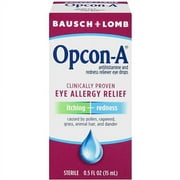 Bausch & Lomb Opcon-A Sterile Antihistamine and Redness Reliever Eye Drops, 0.5 fl oz