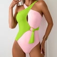 thumbnail image 5 of Traje de baño de una pieza para mujer, traje de baño deportivo ajustado con bloques de color a la moda para mujer, traje de baño de moda playera para mujer, trajes de baño de una pieza para mujer, tra, 5 of 5