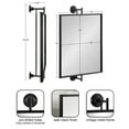 thumbnail image 3 of Kate and Laurel Darbridge Farmhouse Rectangle Pivot Mirror, 20 x 31, Black, Vintage Adjustable Rectangular Bathroom Wall Mirror for Use Horizontally or Vertically, 3 of 9