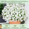 thumbnail image 4 of Waipfaru Artificial Flowers for Outdoors Fake Plants Outside Decoration, 12 Bundles UV Resistant Silk Morning Glory,Realistic Faux Flowers for Planter Porch Patio Yard Decor, 4 of 7