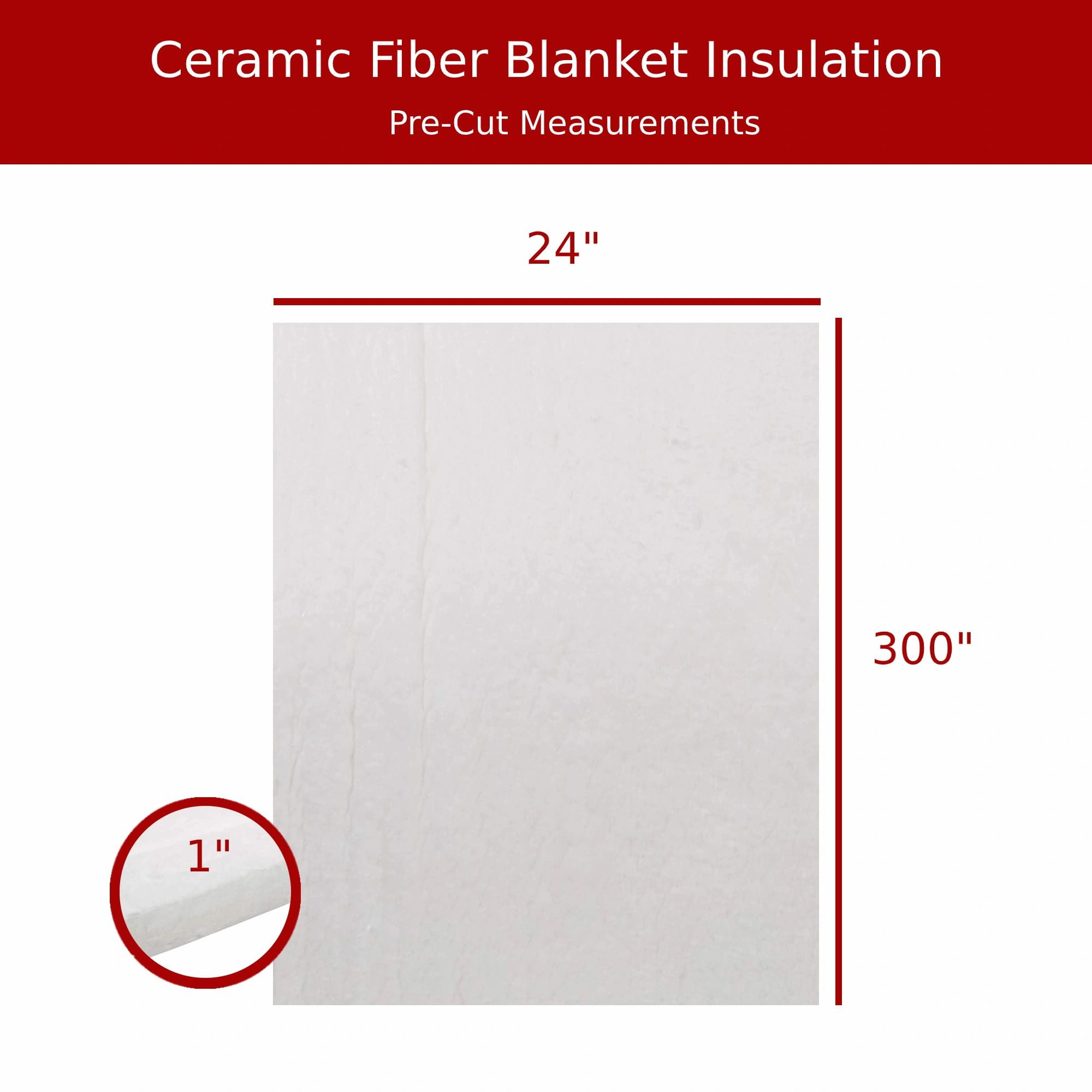 Ceramic Fiber Blanket High Purity 8lb with Foil 2300°F