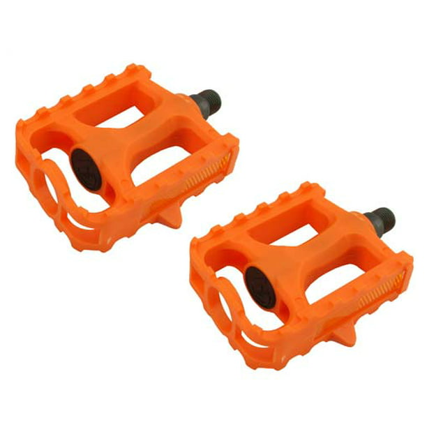 Parecer Ahorro cobre M.T.B Pedals 861 9/16" Orange. Bike pedals, bicycle pedal, mostly for bikes  with three piece crank, track, fixie, - Walmart.com