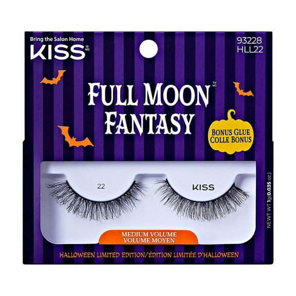 KISS Full Moon Fantasy, False Eyelashes, Midnight Mischief, 10 mm, 1 Pair