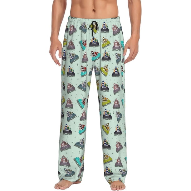 Balery Lighthouse Pantalones de pijama para hombre, pijama ultraligero, pantalón de descanso-Small