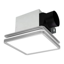 Bathroom Exhaust Fan with Light, Dimmable 3CCT LED Light with Night Light, 80 CFM, 2-Sones, Square, Silver