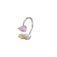 thumbnail image 1 of Anillo de apertura para mujer, anillos de decoración de circón de Metal de cobre, decoraciones de mano, joyería chapada para novia para fiesta Ropa, zapatos y accesorios Miscelánea rosa plata Qarigey AP014641-03, 1 of 6
