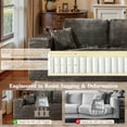 thumbnail image 6 of Ovios 106" Cloud Sofa Couch No Assembly Boneless Deep Seat Sofa for Living Room, Gray(Plush Corduroy), 6 of 11