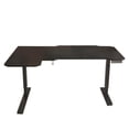 thumbnail image 1 of HomeRoots 528668 59 in. Adjustable Black L-Shape Standing Desk, 1 of 1