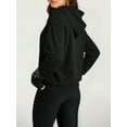 thumbnail image 4 of EMMIOL Women's Y2K Street Oversized Black Hoodie with Gothic Graphic, Roomy Hood & Side Pockets, 4 of 7