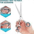 thumbnail image 4 of Professional Hairdressing Scissors Premium Stainless Steel Professional Hairdressing Scissors Family Hair Cutting, Barber Tool Haircut Thinning Textur, 4 of 5