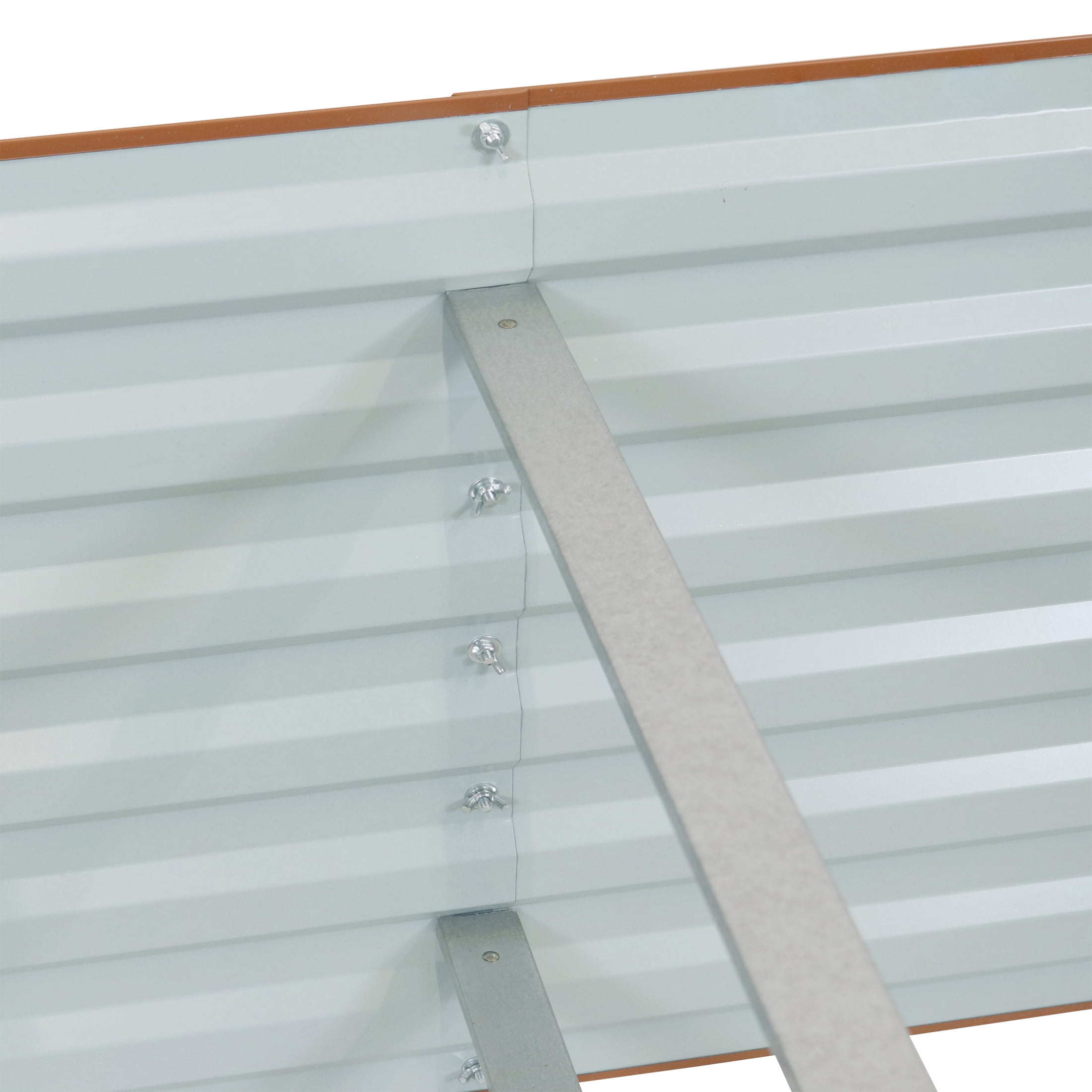 Sunnydaze 71" x 35.5" x 23.5" Rectangular Brown Galvalume Steel Raised Garden Bed