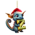 thumbnail image 2 of XEOVHV Christmas Dinosaur Ornaments - Christmas Ornaments 2023, Cute Cartoon Dino Figures with 26 Letter, Funny Dinosaur Hanging Gift for Christmas Tree Decoration, Gift for Kids Boys Girls (Z), 2 of 9