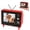 Red, variant on Retro Mini Work TV Toy,1:12 Scale Mini Work TV 8GB Memory Tiny Dollhouse Television Supports USB Playback and Headphone Jack, for DIY Scenes and Unique Collectible Gift