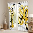 thumbnail image 3 of Erosebridal Abstract Geometric Stripes Curtains and Drapes(52x84),Oil Painting Style Blackout Curtains for Bedroom,Gold Black Curtains Pack of 2(52x84),Breathable Room Decor, 3 of 6