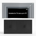 thumbnail image 5 of MAYEERTY 31"x31"x16" Storage Cabinet Wood Accent Cabinet for Living Room, Black, 5 of 8