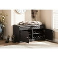 thumbnail image 5 of Baxton Studio Margaret Shoe Cabinet with Cushioned Seating, Dark Brown, 5 of 7