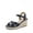 NAVY-PU, variant on Espadrille Dressy Wedge Sandals, Women's Platform Sandals Casual Summer, Comfortable High Heeled Wedges with Adjustable Buckle