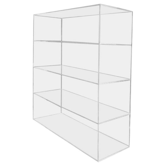 Acrylic Counter top Display Case 16" x 6" x 19" Show Case Cabinet Shelves Acrylic 16" x 6" x 19"