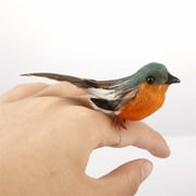 12Pcs Robin Bird Figures Artificial Feather Robin Birds Decoration Christmas Tree Ornaments Mini Cute Birds with Flexible Wire Paws for Crafts Fairy Garden Tree Decoration