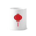 thumbnail image 1 of red traditional chinese pattern toothbrush pen holder mug cerac stand pencil cup, 1 of 2