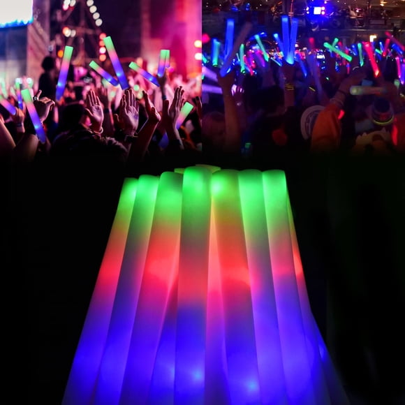 LifBetter Bâtons Lumineux en Vrac - 20 Pcs Bâtons en Mousse à DEL Bâtons Lumineux avec Trois Modes Fête Lumière Clignotante Baguettes de DJ, pour Festivals, Fêtes, Raves, Concert, Halloween