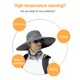 thumbnail image 4 of Sombrero de visera de ala grande para hombre, máscara transpirable de verano, sombrero de pescador, sombrero informal al aire libre, 4 of 5