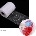 thumbnail image 6 of ORDDIART 4 Rolls White Flower Wrapping Ribbon Christmas Decorations Flat Seasonal Style Bouquet Packaging 16x6x0.04in, 6 of 8