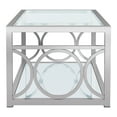 thumbnail image 5 of Furniture of America Hirsh Glass Top Coffee Table, Chrome, 5 of 8